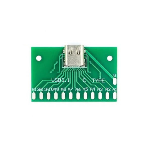 Type C Usb 3 1 Dişi Adaptör Konnektör Bağlantı Port 40X25 MM 24Pin ürün görseli