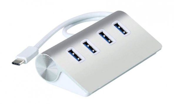 Type C USB 3.1 USB 3.0 To 4 Port Hub Çoklayıcı Metal Gövde