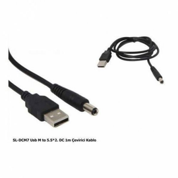 Usb To 5.5 2.1Mm / Usb To 5.5X2.1Mm Güç Kablosu Usb Power - Resim 2