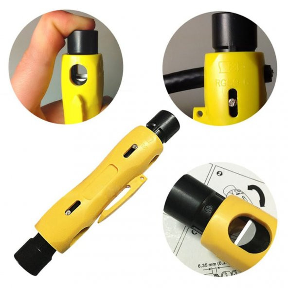 Kablo Soyucu Kablo Sıyırıcı Koaksiyel Rg11-Rg6-Rg56 Universal - 2
