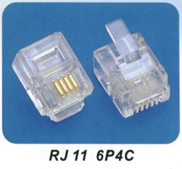 Rj11 Konnektör Rj11 6P4C Konnektör Jack 100 Adet - 2