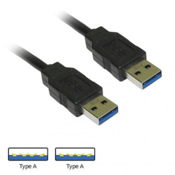 Usb 3.0 Erkek Erkek Kablo Iki Ucu Erkek Gerçek Usb 3.0 Kablo