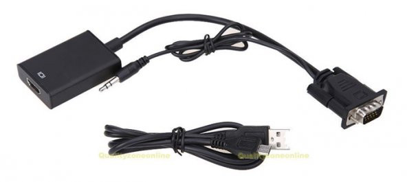 Vga To Hdmi Kablo Dönüştürücü Projeksiyon Tv Görüntü Ses Çevirici - 2
