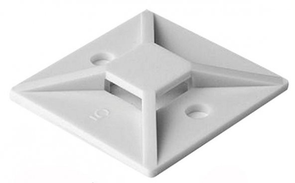 Yapışkanlı Kroşe Elektrik Kablo Bağı Kroşesi 3X3Cm 50 Adet - Resim 2