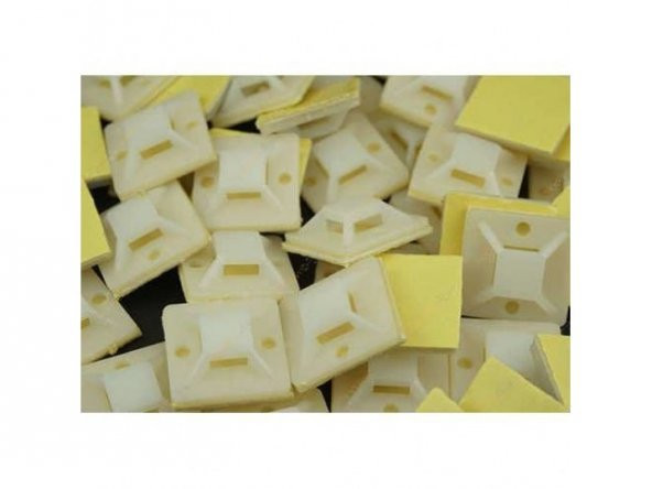 Yapışkanlı Kroşe Elektrik Kablo Bağı Kroşesi 3X3Cm 50 Adet - Resim 3