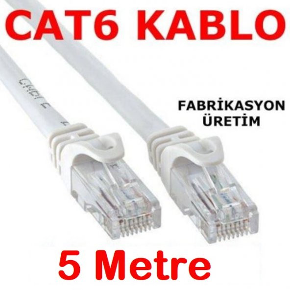 Cat6 Kablo Ethernet Adsl Lan Patch Kablo Fabrikasyon Uçlu 5 Metre ürün görseli