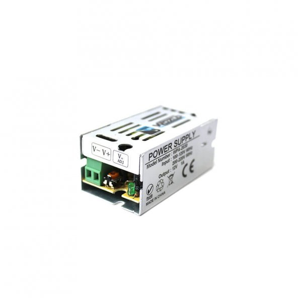 12V 1A Metal Kasa Şerit Led Trafosu Kamera Adaptörü