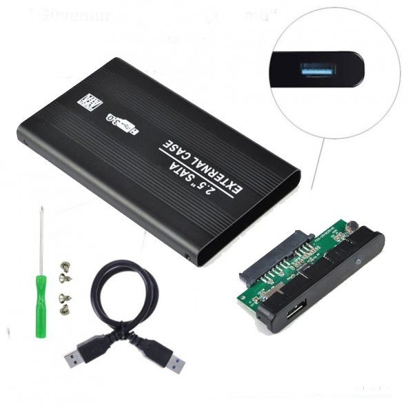 Vigor 2.5" inç Hdd Kutusu Usb 3.0 Ssd Harddisk Harici Kutu Metal Kasa - 1