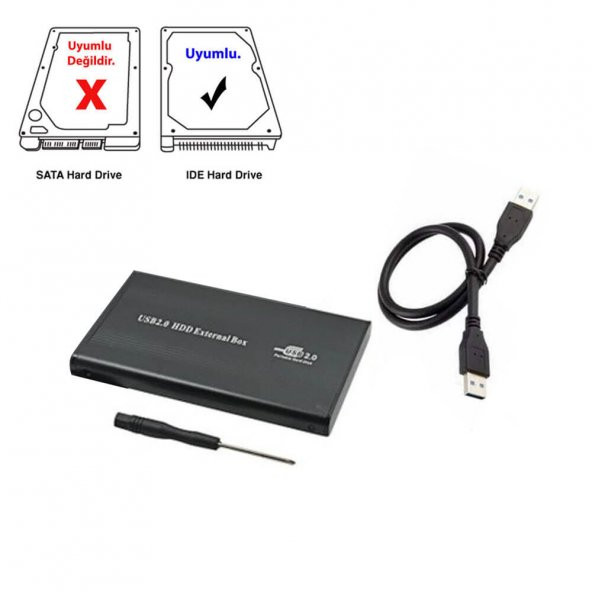 2.5 İde Harddisk Kutusu Usb2.0 - İde Hdd Kutu Çevirici Bağlantı - 6