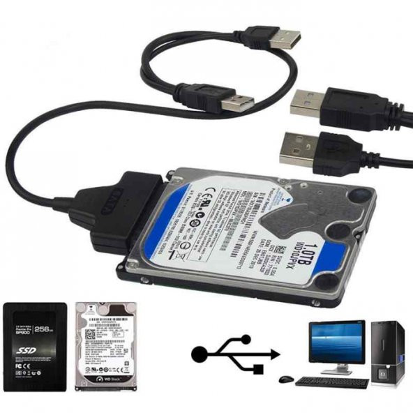 2.5 İnç Sata To Usb Harddisk Çevirici Usb To Sata Hdd Dönüştürücü - Resim 4