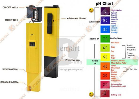 Ph Su Asit Kalite Ölçüm Ölçer Test Aleti Metre - 2 Adet Kalibrasyon - Resim 3