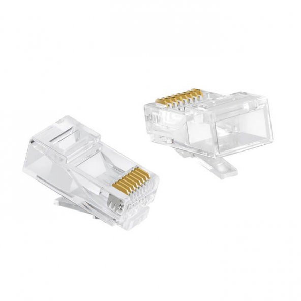 Rj45 Cat6 Altın Uçlu Jack Konnektör 50 Adet - 3