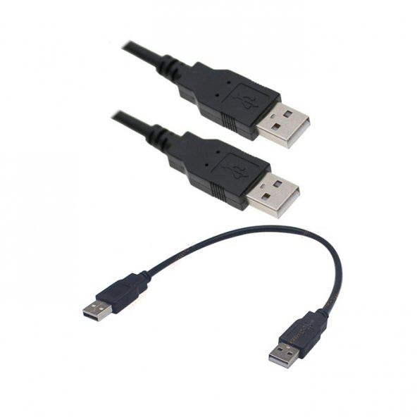 0.3M Usb Erkek Erkek Kablo - Siyah Renk ürün görseli 1