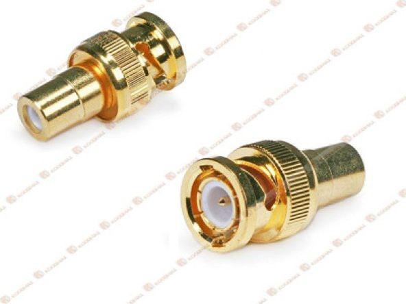 Bnc To Lale Rca Tos Çevirici Jak Jack Dönüştürücü Gold - Resim 2