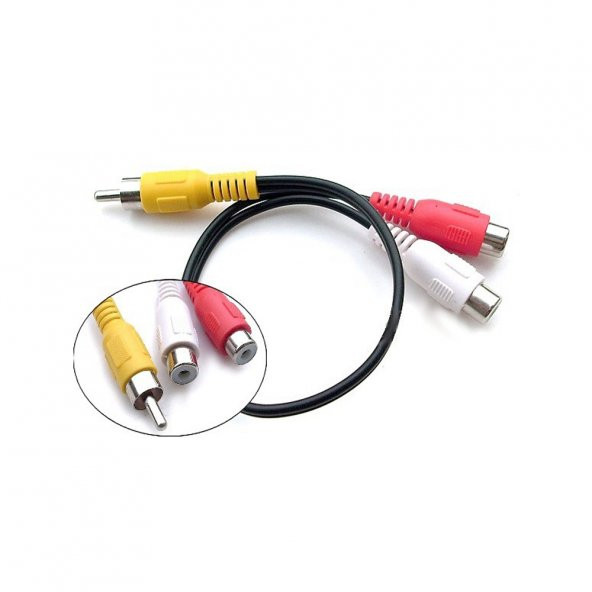 Anfi Y Kablo 1 Erkek Rca To 2 Dişi Rca Lale Kablo - 2