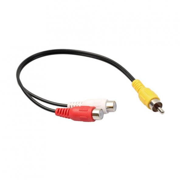 Anfi Y Kablo 1 Erkek Rca To 2 Dişi Rca Lale Kablo - 4