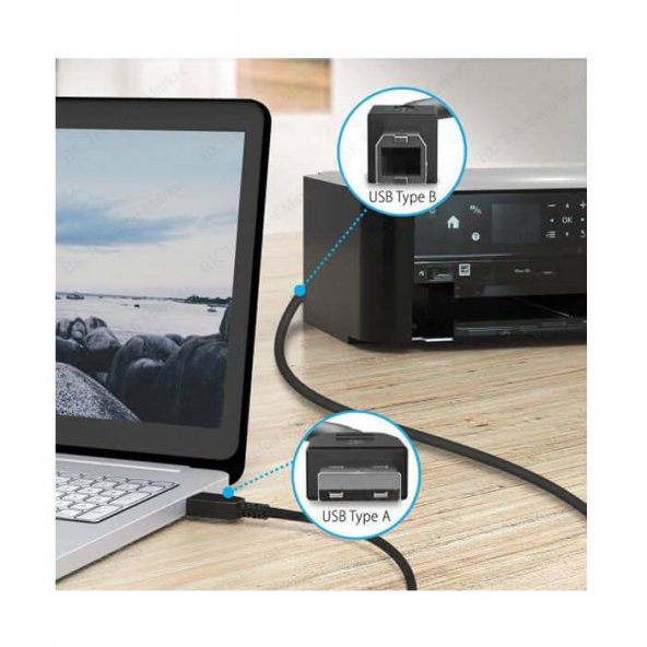 Usb Yazıcı Kablosu Hp Canon Brother Printer Kablosu 1.8 Metre - Resim 8
