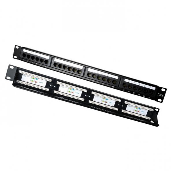 24 Port Cat6 Utp Patch Panel Dolu - Resim 7