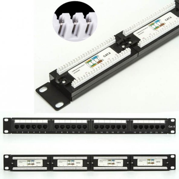 24 Port Cat6 Utp Patch Panel Dolu - Resim 8