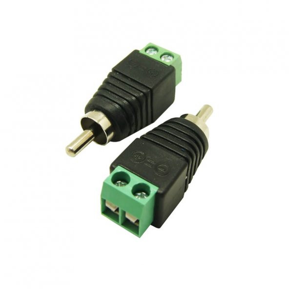Rca Erkek Fiş Vidalı Terminal Konektörü Cctv Kamera Video Balun - 2