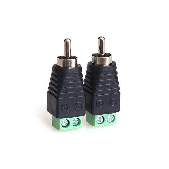 Rca Erkek Fiş Vidalı Terminal Konektörü Cctv Kamera Video Balun - 5