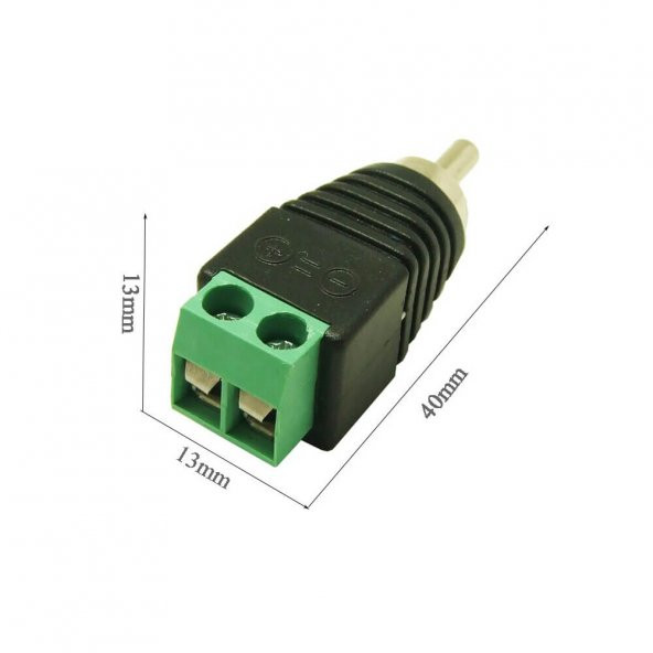 Rca Erkek Fiş Vidalı Terminal Konektörü Cctv Kamera Video Balun - 7