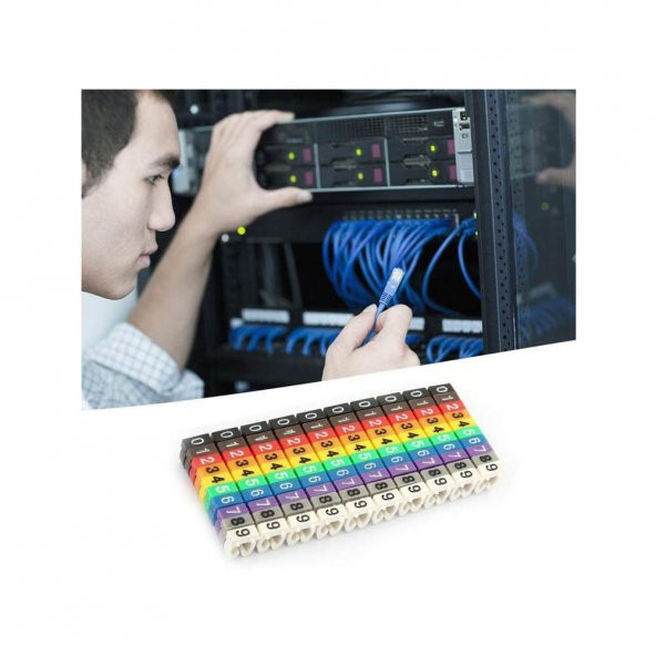 Kablo Etiketi Numaratör Rj45 Cat5 Cat6 Rg6 Kablo Numaralandırma - Resim 4