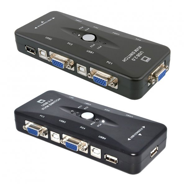 4 Port Usb Kvm Switch 4 Pc Kasa Tek Kontrol - Resim 8