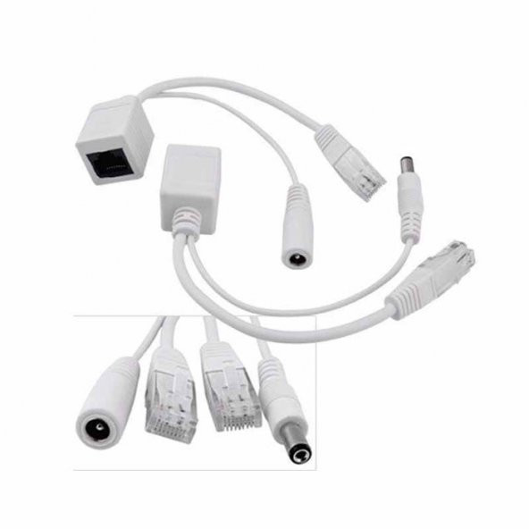 Ip Kamera Kablosu Poe Kablo 1 Set 2 Parça Ip Kameralar İçin - 2