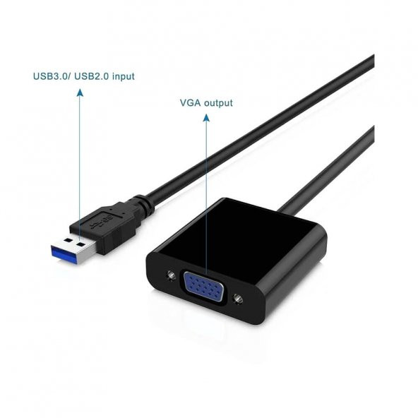 Usb 3.0 To Vga Görüntü Aktarıcı Çevirici Adaptör Usb To Vga - Resim 8
