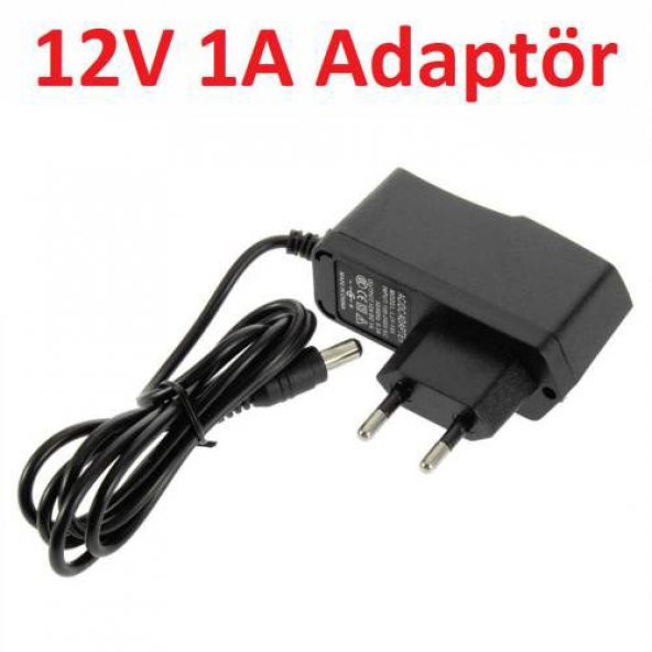 12V 1A Adaptör 12 Volt 1 Amper Led / Modem / Mini Uydu Adaptörü ürün görseli