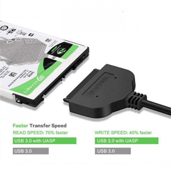 Usb 3.0 2.5 Inç Sata Ssd Hdd Hard Disk Kablosu Veri Aktarma - 2