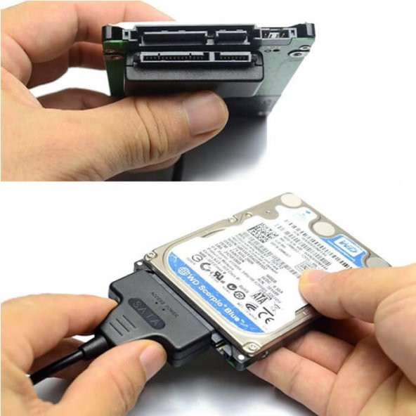 Usb 3.0 2.5 Inç Sata Ssd Hdd Hard Disk Kablosu Veri Aktarma - 3