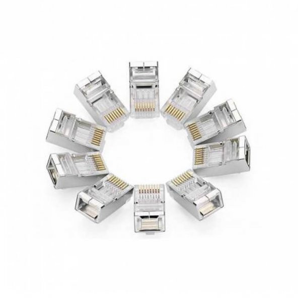 Cat6 Metal Rj45 Jack Konnektör Uç Ethernet Modem Jak 50 Adet - Resim 4