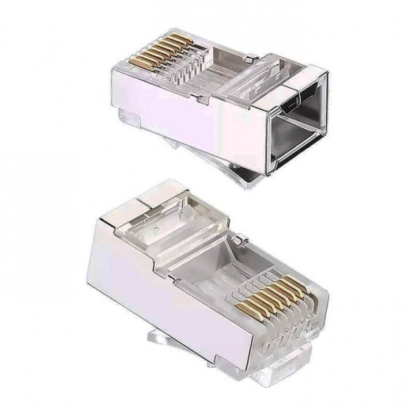 Cat6 Metal Rj45 Jack Konnektör Uç Lan Ethernet Jak 100 Adet - 5