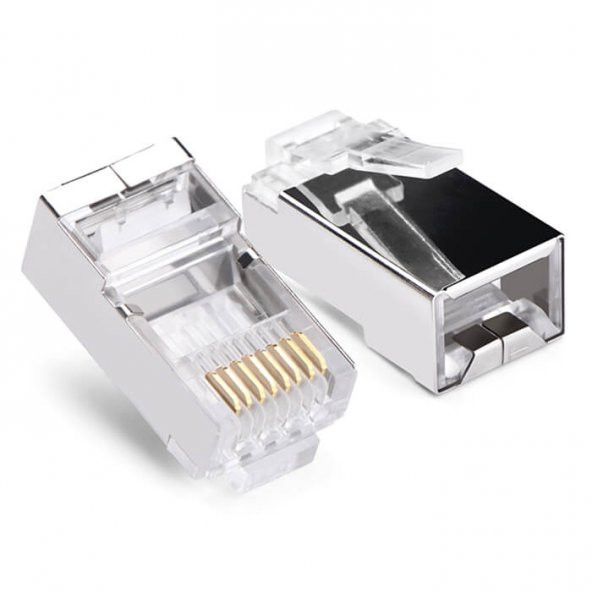 Cat6 Metal Rj45 Jack Konnektör Uç Lan Ethernet Jak 100 Adet - 7