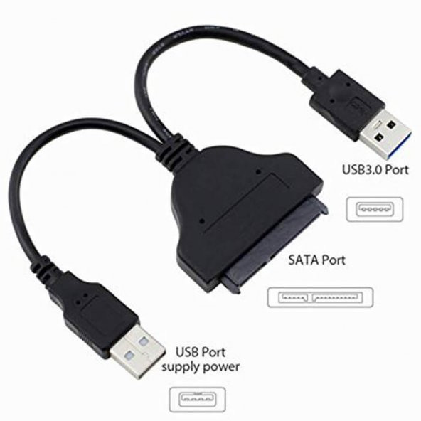 Usb 3.0 2.5 Inç Sata Ssd Hdd Hard Disk Kablosu Veri Aktarma - 9