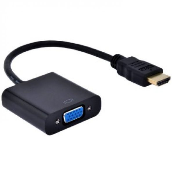 Hdmi To Vga Kablo Çevirici Laptop Monitör Tv Projeksiyon Dönüştür