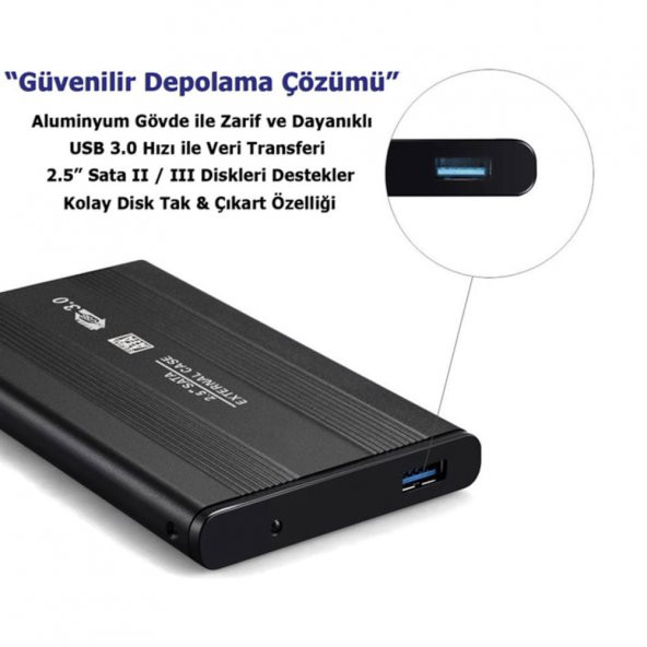 Hdd Kutusu Harddisk Kutusu 2.5 İnch Sata Ssd Usb 3.0 Harici Kutu - 3