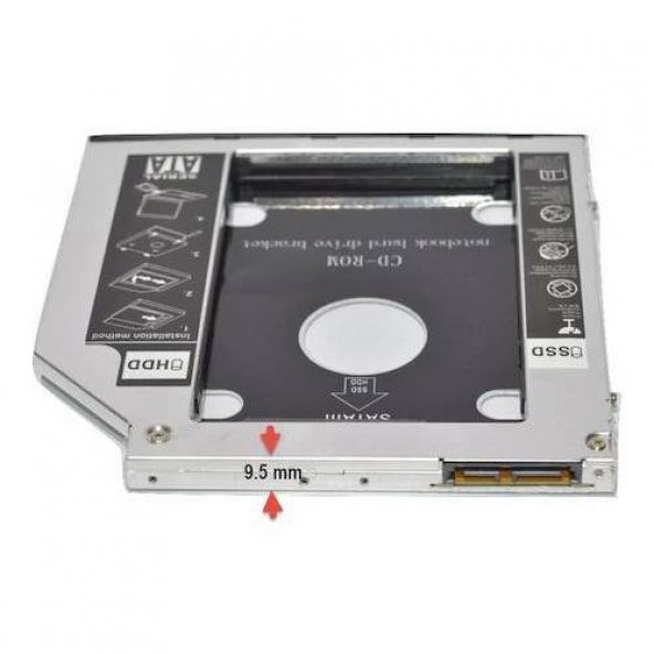 Ssd Caddy 9.5 Mm Dvd To Ssd Kızak 2 Hdd Bağlama - 2