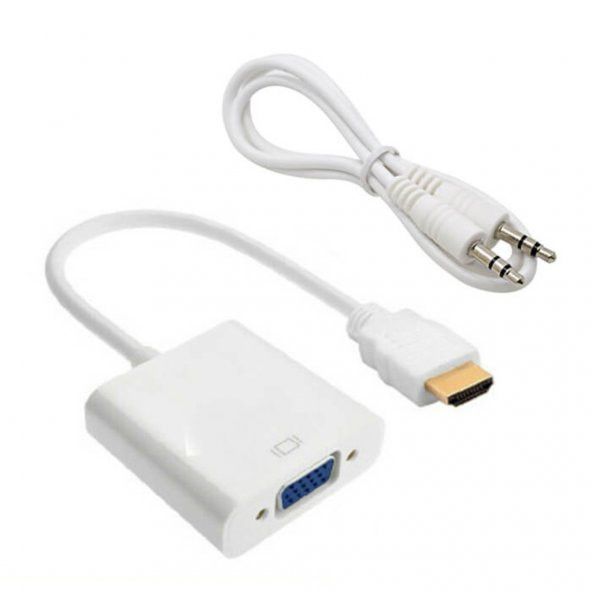 Hdmi To Vga Ses Çıkışlı Kablo Çevirici Dönüştürücü Adaptör 552688669 - 3