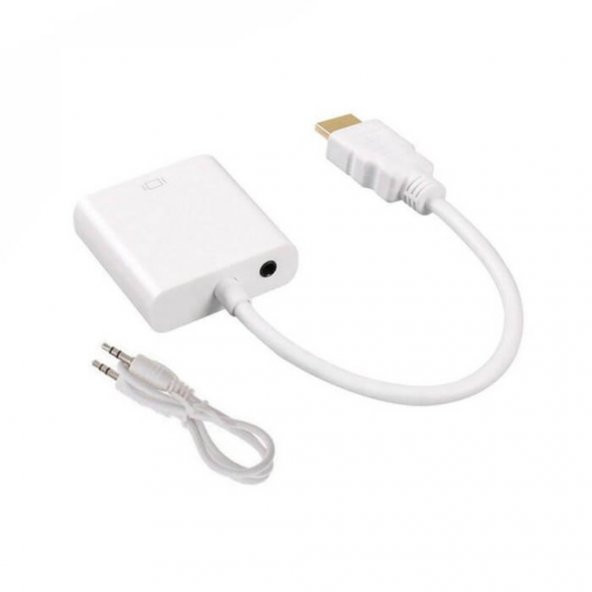 Hdmi To Vga Ses Çıkışlı Kablo Çevirici Dönüştürücü Adaptör 552688669 - 6