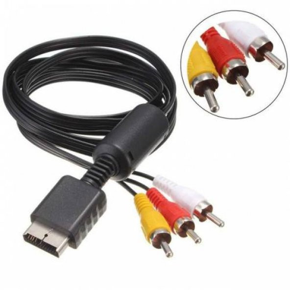 Ps2 Ps3 Av Tv Lale Kablo Playstation 2 - 3 Görüntü Kablosu 1.8M