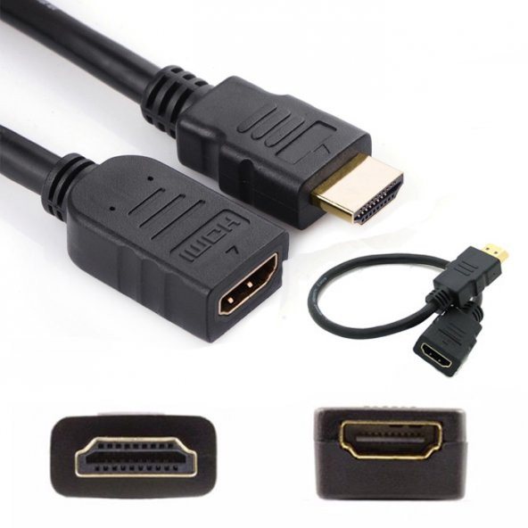 Hdmi Kablo Hdmi Erkek Hdmi Dişiı Uzatma Kablosu 30Cm - 4