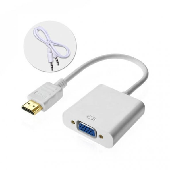 Hdmi To Vga Ses Çıkışlı Kablo Çevirici Dönüştürücü Adaptör 552688669 - 8