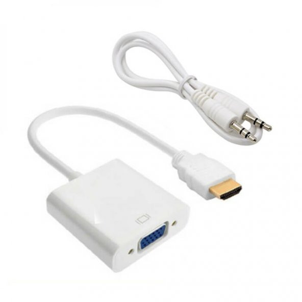 Hdmi To Vga Ses Çıkışlı Kablo Çevirici Dönüştürücü Adaptör 552688669 - 12