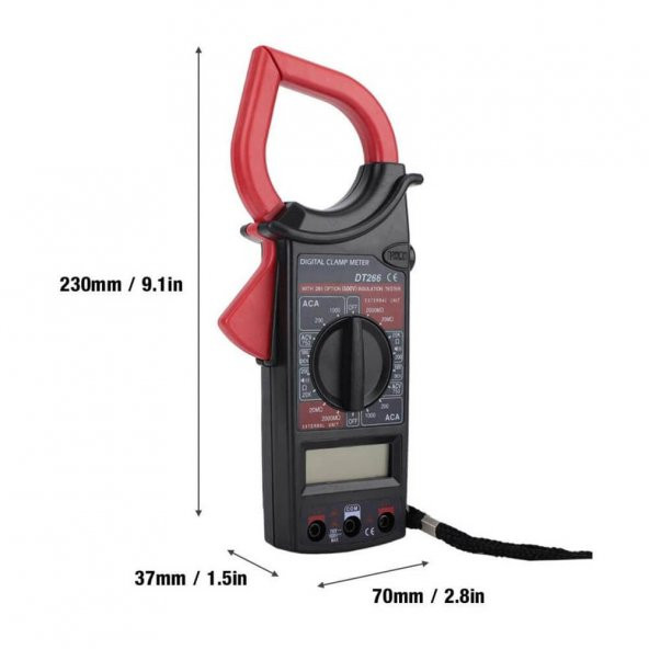 Pens Ampermetre Dt266 Dijital Ekranlı Dt-266 Pensampermetre - Resim 4