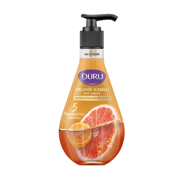 Duru Organik İçerikli & Greyfurt Sıvı Sabun 500Ml,Mandaline