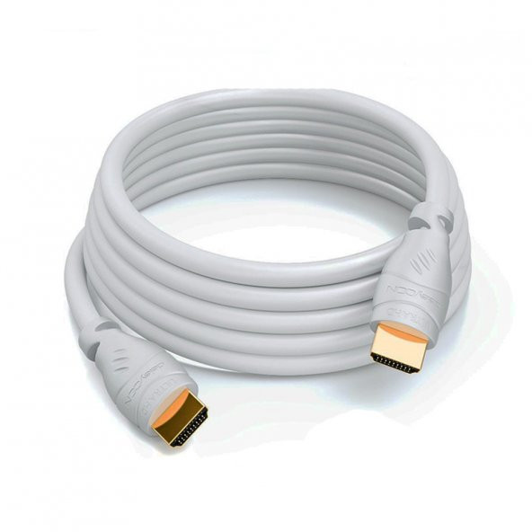 20M Metre Hdmi Kablo 3D Full Hd Beyaz Altın Uçlu Uydu Receiver - Resim 2