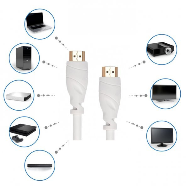 1.8M Metre Hdmi Kablo Ses Görüntü Full Hd 3D Lcd Pc Notebook - Resim 8